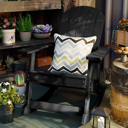 WINSOON Chaise à bascule d'extérieur résistante aux intempéries, lot de 2