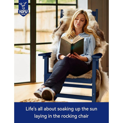 WINSOON Chaise à bascule d'extérieur résistante aux intempéries, lot de 2