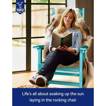 WINSOON Chaise à bascule d'extérieur résistante aux intempéries, lot de 2