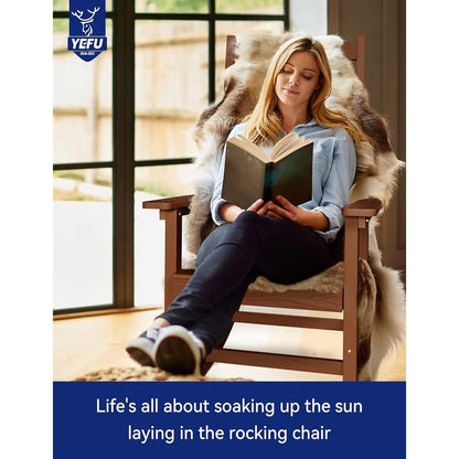 WINSOON Chaise à bascule d'extérieur résistante aux intempéries, lot de 2