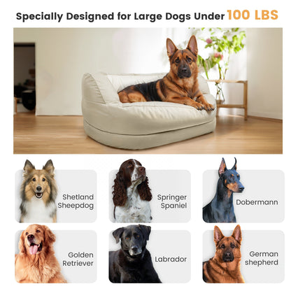 Couchon pour chien WOWMAX en mousse orthopédique imperméable pour grands chiens