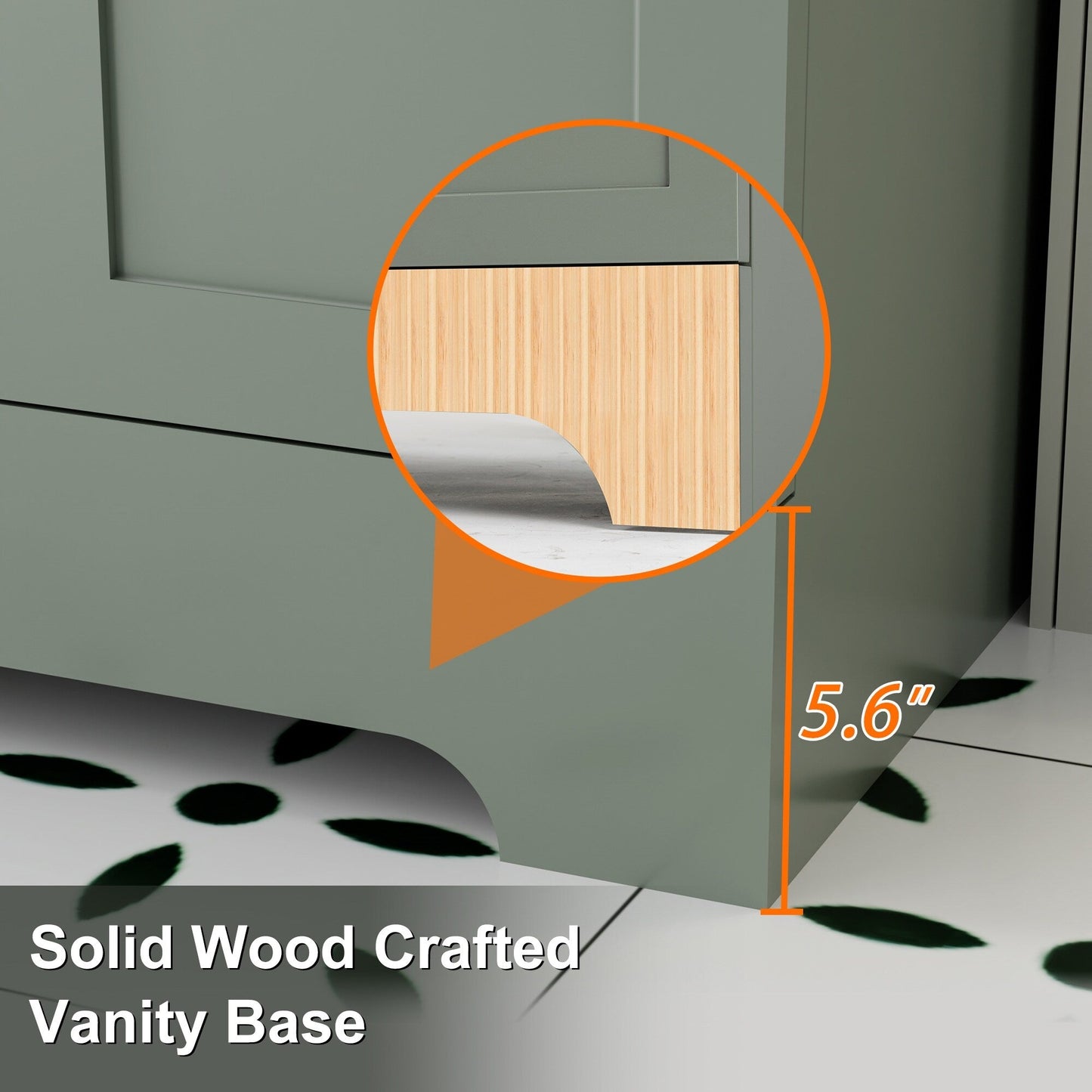 Ensemble de meuble-lavabo Wavy Line 30/36/48 avec lavabo et robinet