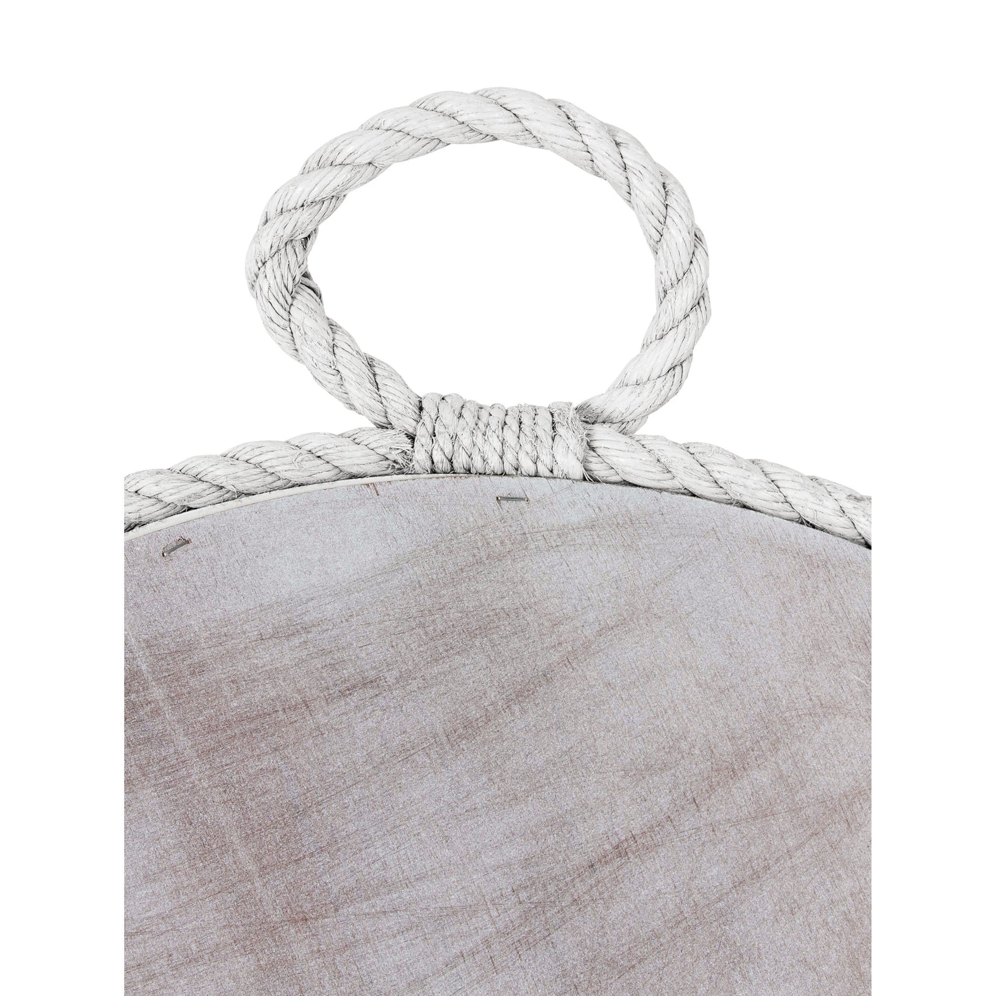 Miroir mural rond en corde de Manille blanche de East at Main