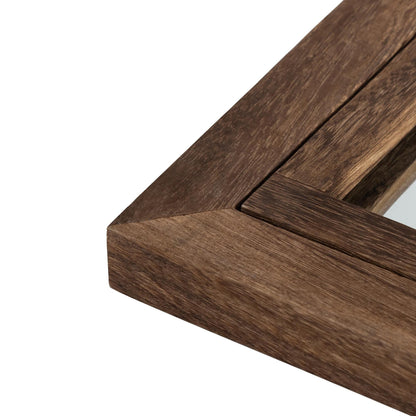 Miroir à fenêtre, miroir en bois incurvé, 180 cm (L) x 79 cm (l)