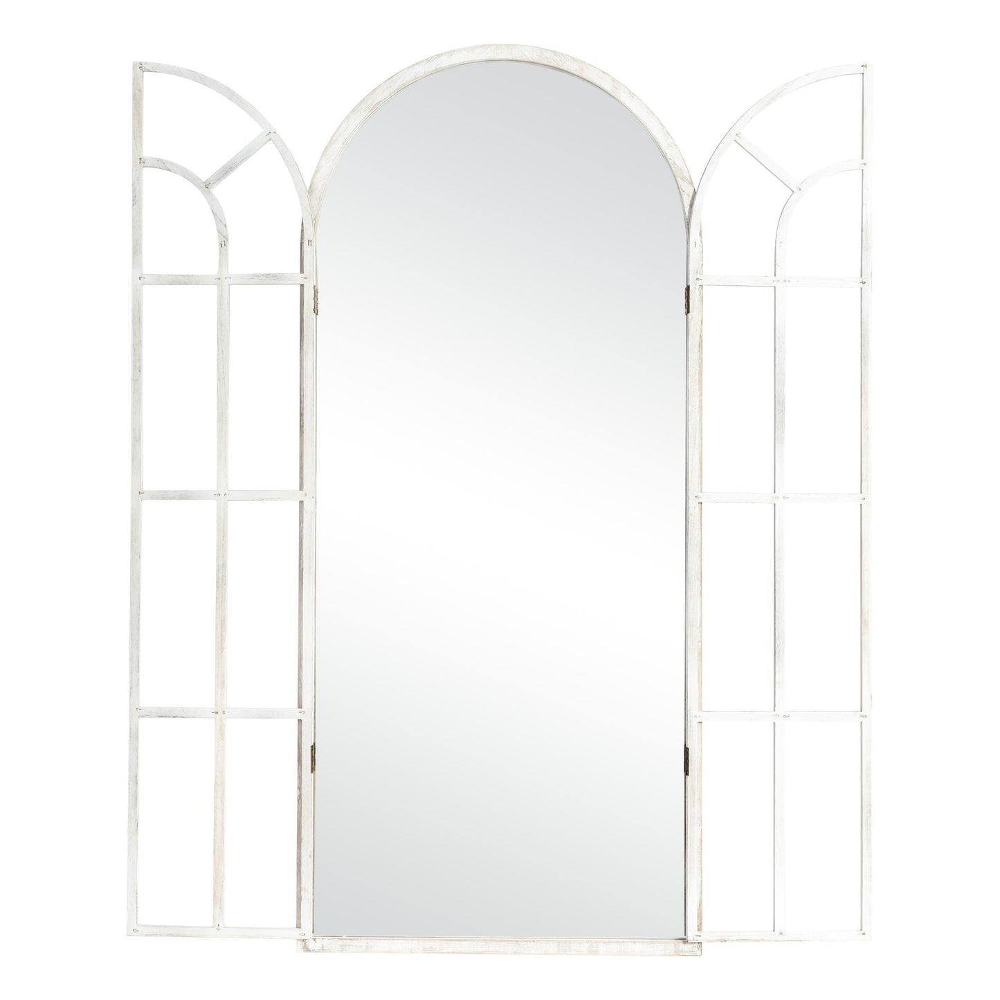 Miroir à fenêtre, miroir en bois incurvé, 180 cm (L) x 79 cm (l)