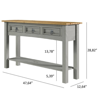 Console d'entrée en bois avec 3 tiroirs Corona | Furniture Dash - N/A