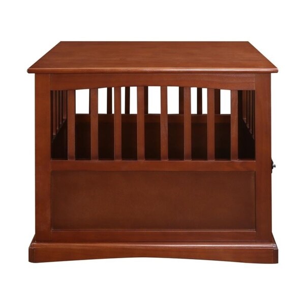 Table d'appoint en bois pour panier pour animaux de compagnie avec porte verrouillable