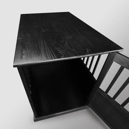 Table d'appoint en bois pour panier pour animaux de compagnie avec porte verrouillable