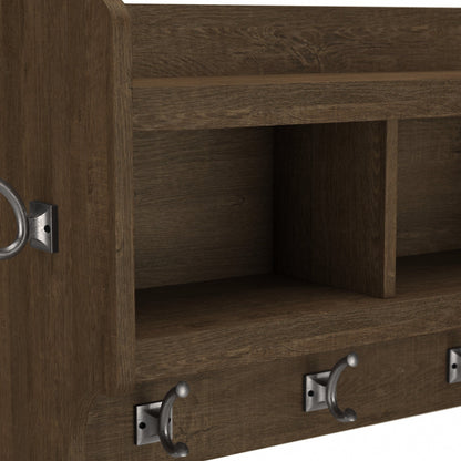 Porte-manteau mural Woodland 40W avec étagère de Bush Furniture