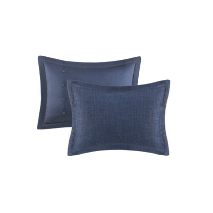 Ensemble de couette en jean Perry Blue de Woolrich, surdimensionné et surrempli