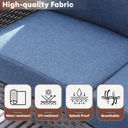 Ensemble de meubles de jardin d'extérieur XIZZI 4 pièces pour conversation avec table