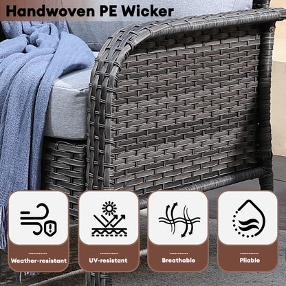 Ensemble de meubles de jardin d'extérieur XIZZI 4 pièces pour conversation avec table