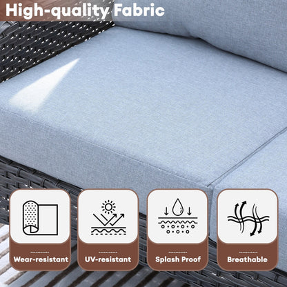 Ensemble de meubles de jardin d'extérieur XIZZI 4 pièces pour conversation avec table