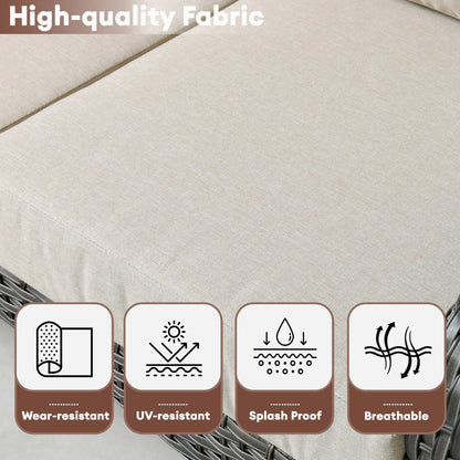 Ensemble de meubles de jardin d'extérieur XIZZI 4 pièces pour conversation avec table