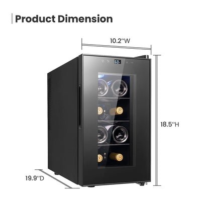 Réfrigérateur à vin Yeego pour 8 bouteilles - Mini refroidisseur