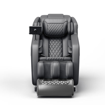 Fauteuil de massage inclinable à gravité zéro avec massage corporel complet, chauffage et audio Bluetooth intégré.