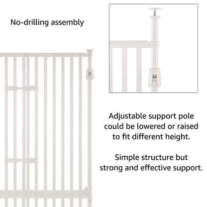 Barrière pour animaux de compagnie unipaws extra haute pour chats, 74 pouces de haut, avec portes et serrures